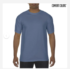 1717 Comfort Colours Short Sleeve Adult T-Shirt-Blue Denim-S