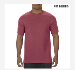 1717 Comfort Colours Short Sleeve Adult T-Shirt-Dark Red-S