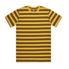 ascolour 5044 Mens Classic Stripe Tee-Yellow/Black