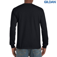 5400 Gildan Heavy Cotton Adult Long Sleeve T-Shirt-Black-S