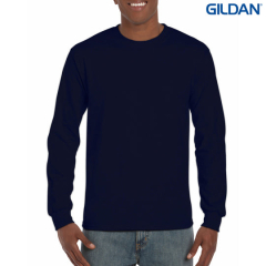 5400 Gildan Heavy Cotton Adult Long Sleeve T-Shirt-Navy-S