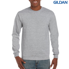 5400 Gildan Heavy Cotton Adult Long Sleeve T-Shirt-Sport Grey-S