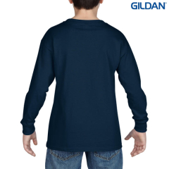5400B Gildan Heavy Cotton Youth Long Sleeve T-Shirt-Navy