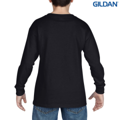5400B Gildan Heavy Cotton Youth Long Sleeve T-Shirt-Black