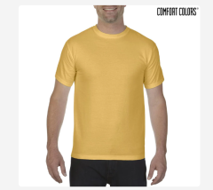 1717 Comfort Colours Short Sleeve Adult T-Shirt-Yellow-S