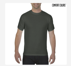 1717 Comfort Colours Short Sleeve Adult T-Shirt-Military Green-S