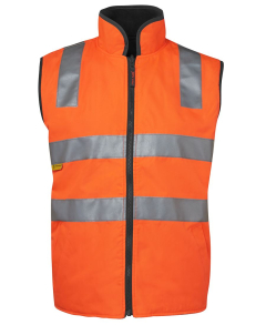 JB's wear 6D4RV HI VIS (D+N) Reversible Vest-Orange