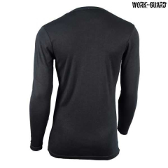 Work-Guard R454X – Workguard Adult Long Sleeve Thermal Round Neck-Black