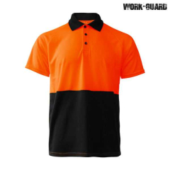 Work-Guard R466X - Workguard Basic Polo-Safety Orange/Black