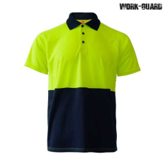 Work-Guard R466X - Workguard Basic Polo-Safety yellow/Navy