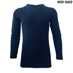 Work-Guard R455X – Workguard Adult Long Sleeve Thermal V-Neck-Navy