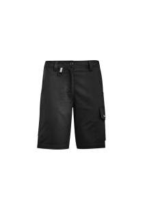 WOMENS RUGGED COOLING VENTED SHORT   ZS704-Black-04