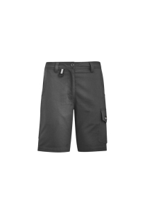WOMENS RUGGED COOLING VENTED SHORT   ZS704-Charcoal-04